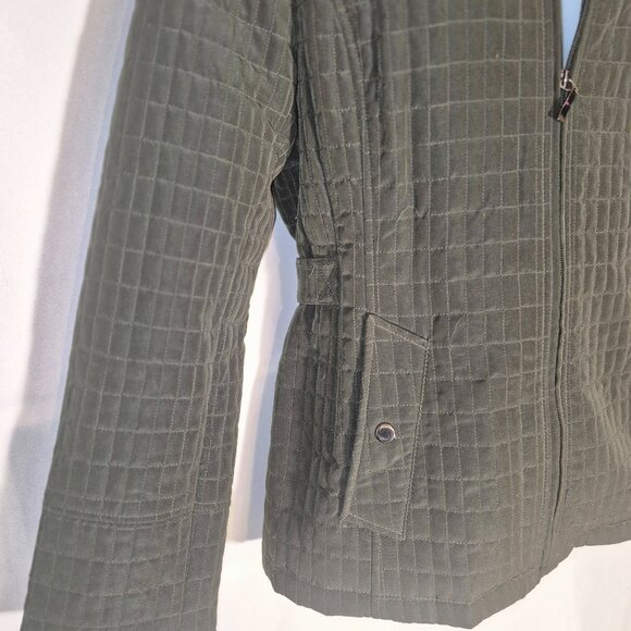 ST. JOHN'S BAY Long jacket, lined, waffled design, black in size Medium - Picture 9 of 16